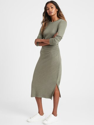 Luxespun Side-Ruched Dress | Banana Republic (CA)