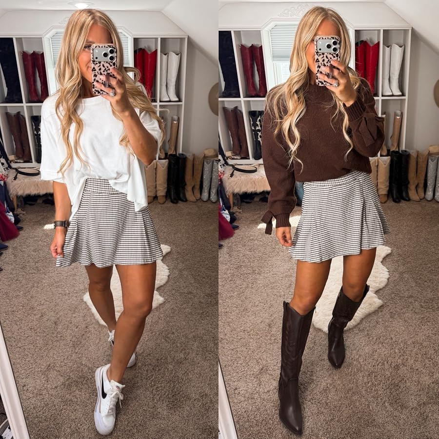 My favorite fall skirt two ways from amazon! Amazon Favorites, amazon finds, amazon must haves, amazon essentials, amazon under $50, amazon under $100, amazon fashion, amazon made me buy it, found it on amazon  

 #LTKootd #LTKmomlife #LTKSeasonal