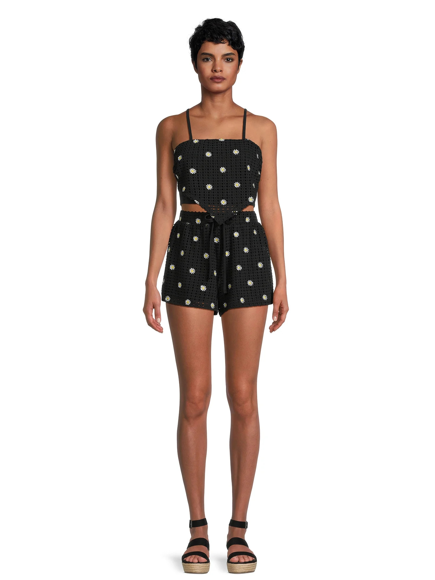 No BoundariesNo Boundaries Juniors Crochet Cami Top and Shorts Set, 2-Piece, Sizes XS-3XLUSD$16.9... | Walmart (US)