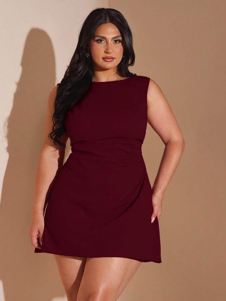 Burgundy Dress | SHEIN