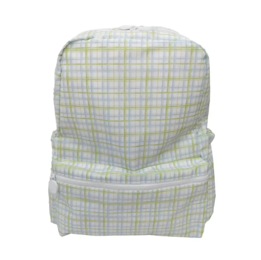 TRVL BACKPACKER - Classic Plaid Green | Hampton James Clothing