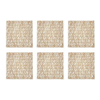 DII® Taupe Woven Paper Square Placemats, 6ct. | 16" x 16" | Michaels® | Michaels Stores