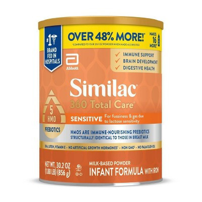 Similac 360 Total Care Sensitive Non-GMO Infant Formula Powder - 30.2oz | Target