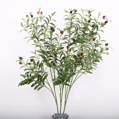 Artificial Farmhouse Greenery Branch Long Stem Foliage Leaves Sprays For Vase Filler, Home Office Decor Table Centerpiece | Wayfair North America