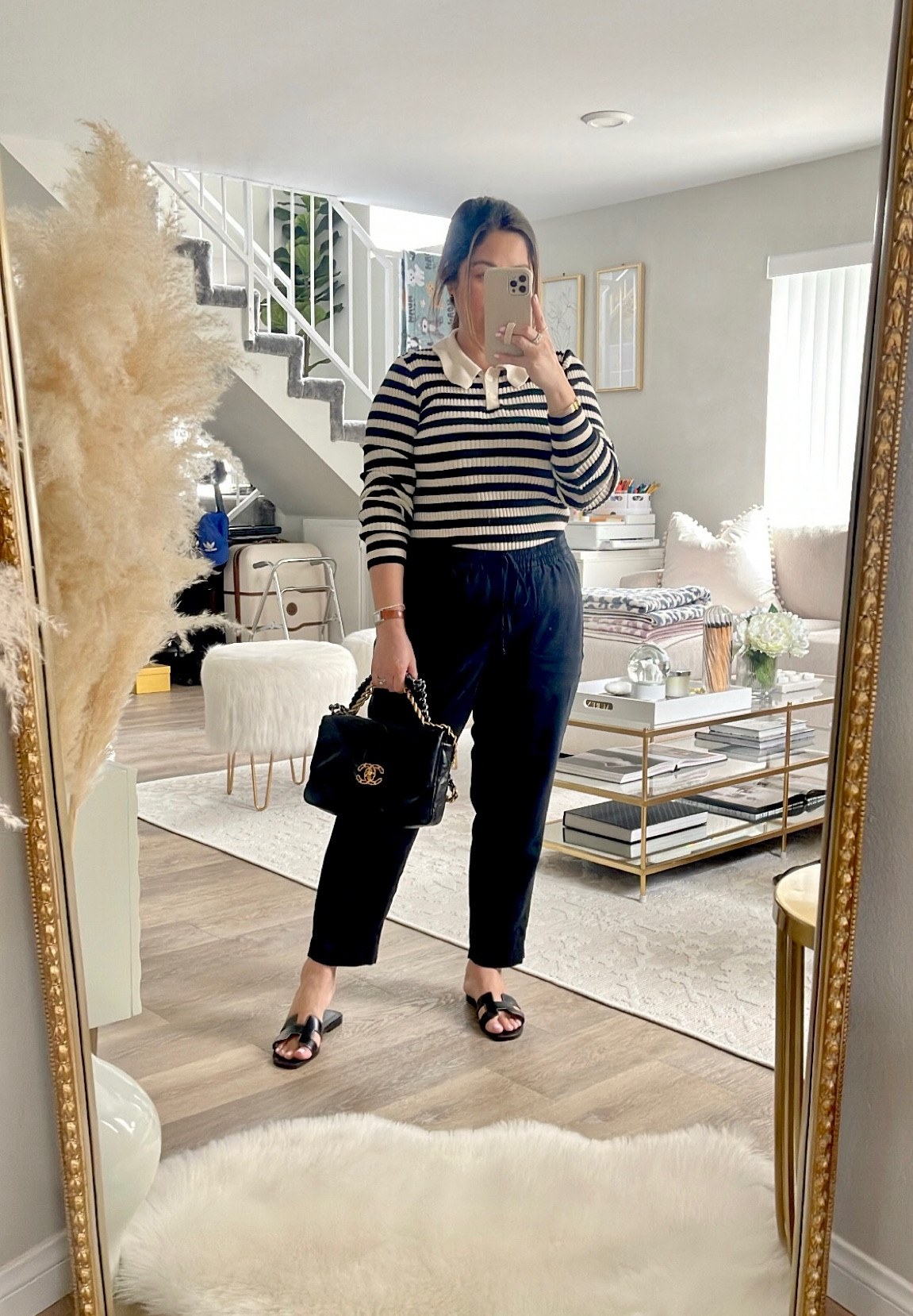 Black linen pants large petite 

striped top in medium 



#LTKstyletip