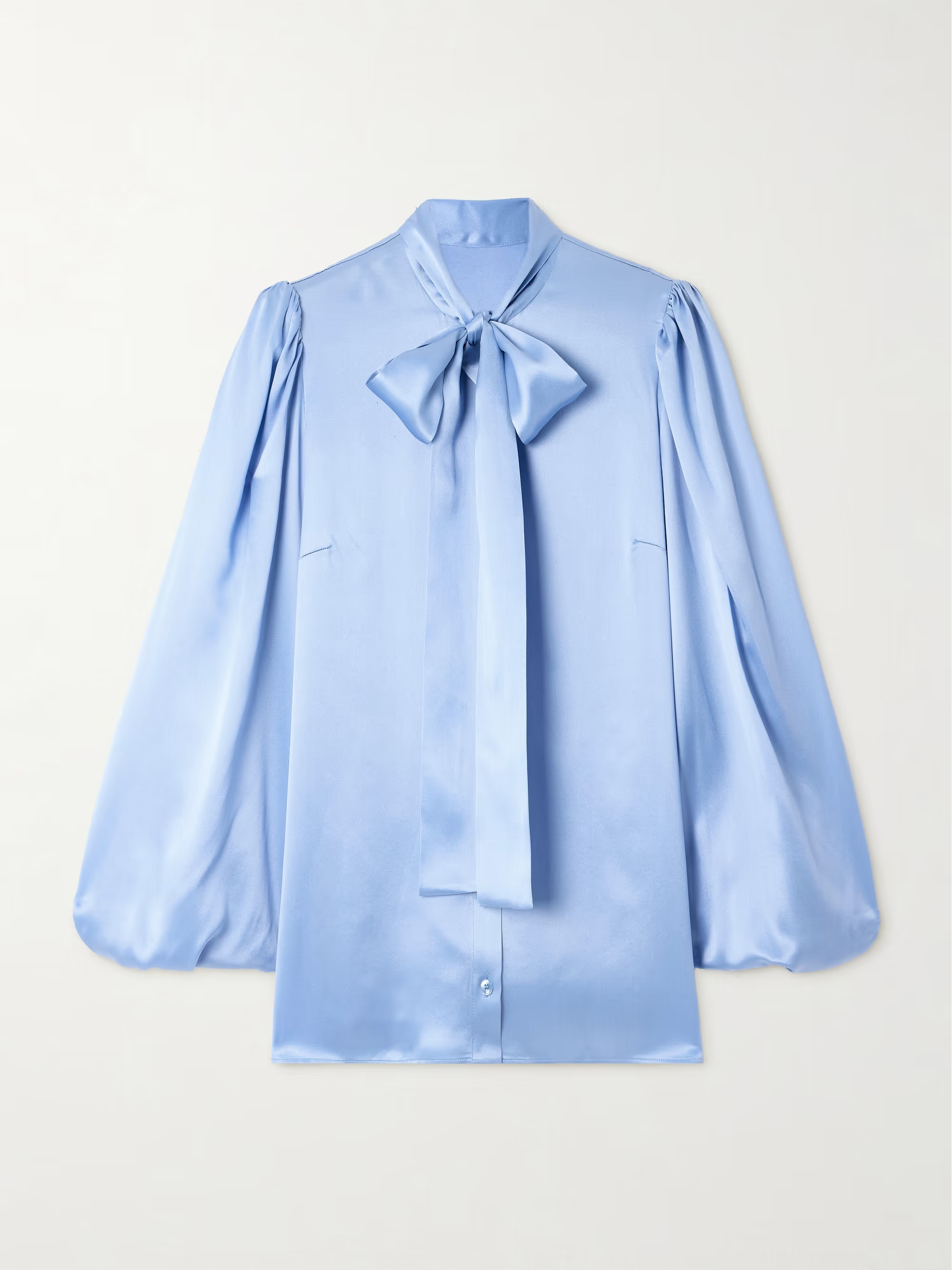 Pussy-bow silk-satin shirt | NET-A-PORTER (US)