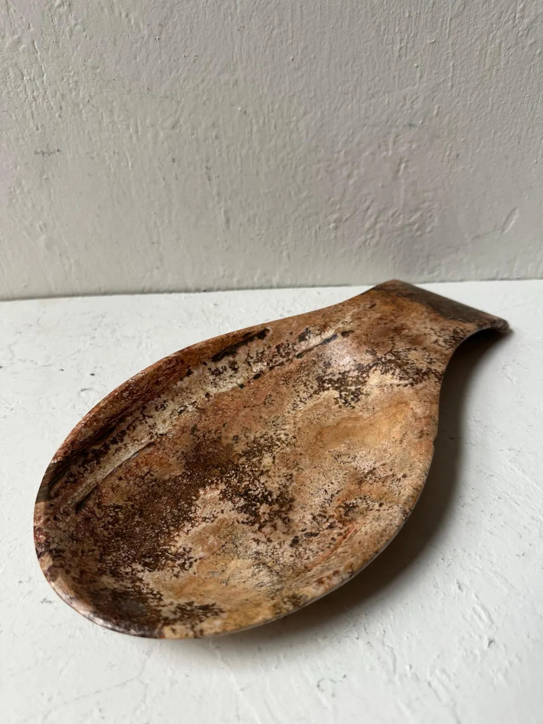 Vintage Travertine Earth Toned Large Spoon Rest Holder - Etsy | Etsy (US)