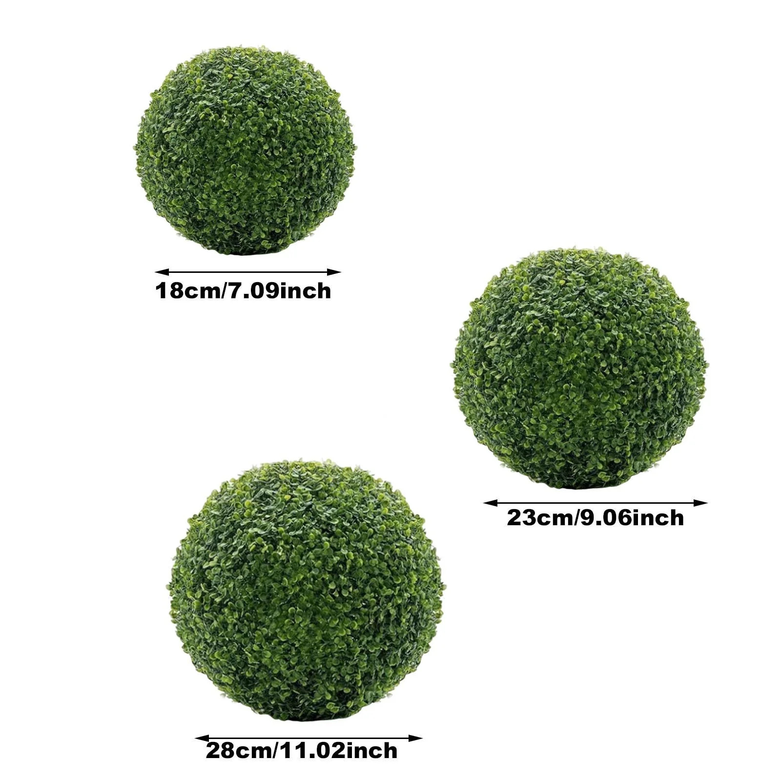 Artificial Plant Topiary Ball, Round Faux Boxwood Balls Outdoor, Garden Spheres Decorative for Fr... | Walmart (US)
