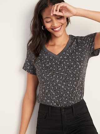 EveryWear Printed V-Neck Tee for Women | Old Navy (US)