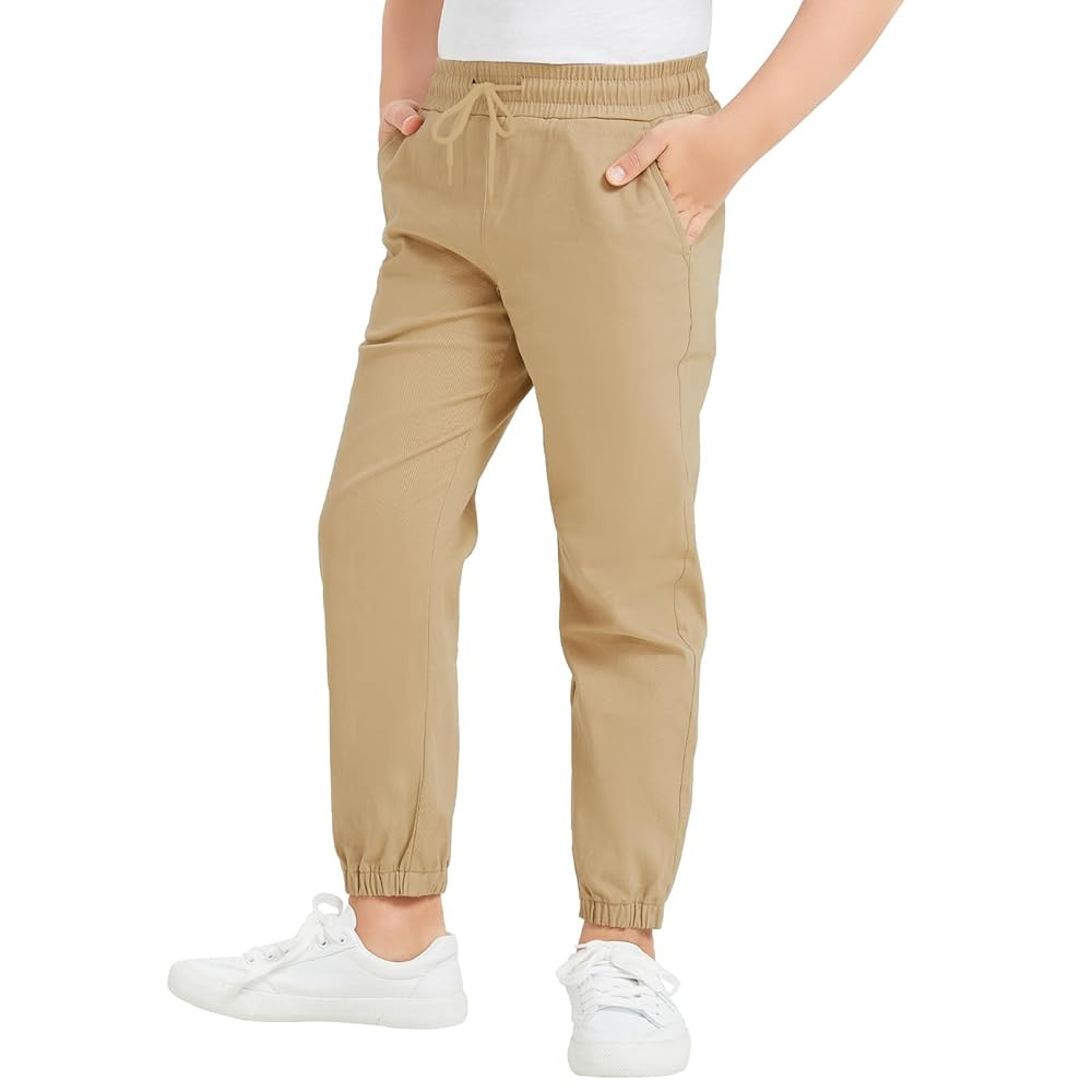 QBK Pull on Stretch School Uniform Pant Jogger Pants for Toddler to Youth Boys and Girls | Amazon (US)