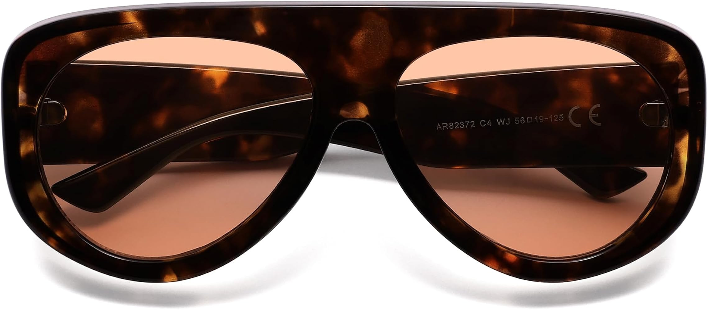 Trendy Aviator Sunglasses Womens Mens Retro 90s Rectangle Wrap Shades Oversized Style AR82372 | Amazon (US)