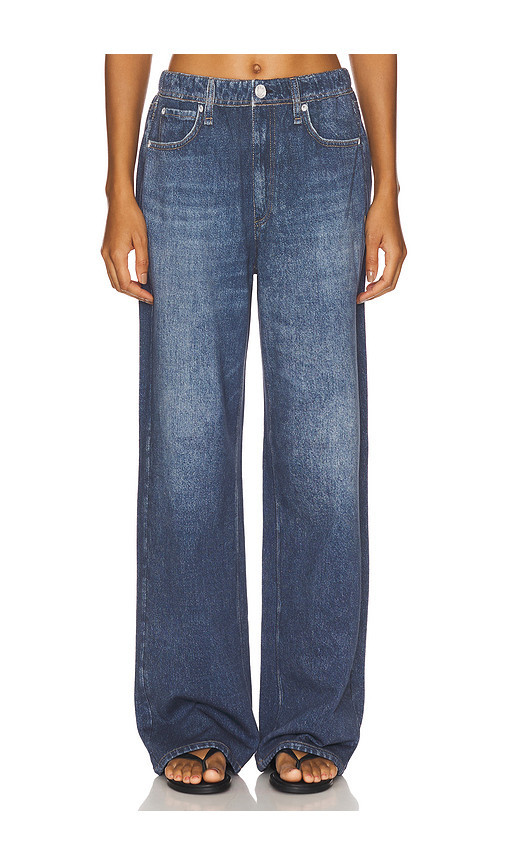 Rag & Bone Miramar Terry Wide Leg Jeans in Blue. Size XXS. Also in S, XS. | Revolve Clothing (Global)