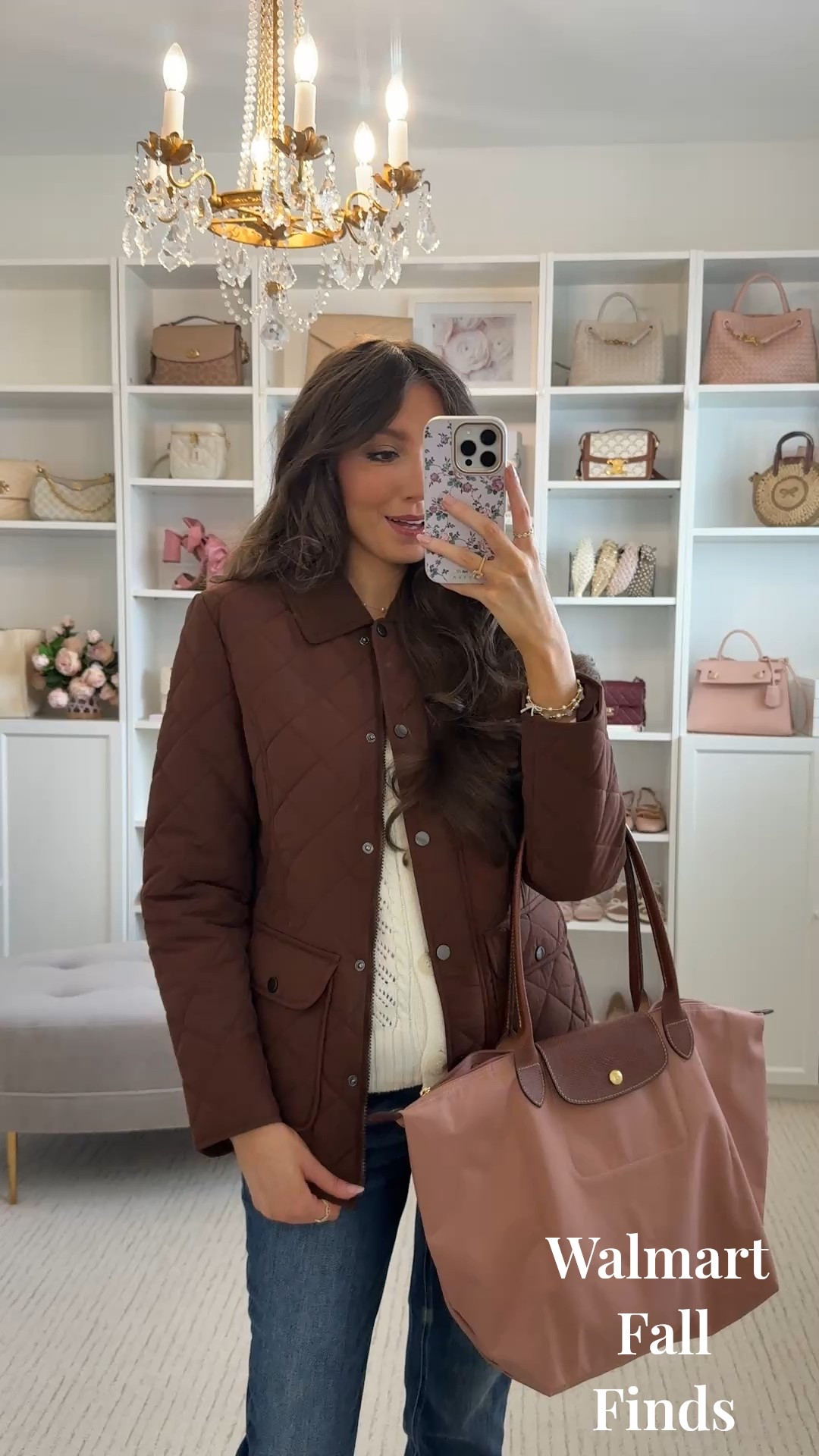 Walmart fall finds! This quilted barn coat is so pretty in this chocolate brown with corduroy collar! Styled with this cream sweater also a Walmart finds and their jeans which fit so nicely! Everything is true to size 

#LTKFindsUnder50 #LTKSeasonal #LTKSaleAlert