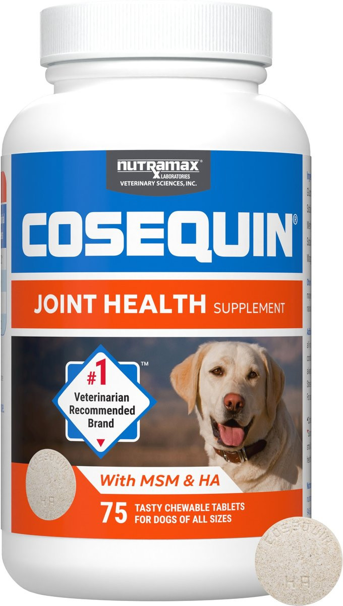 Nutramax Cosequin Joint Health Supplement with Glucosamine, Chondroitin, MSM & HA Chewable Tablet... | Chewy