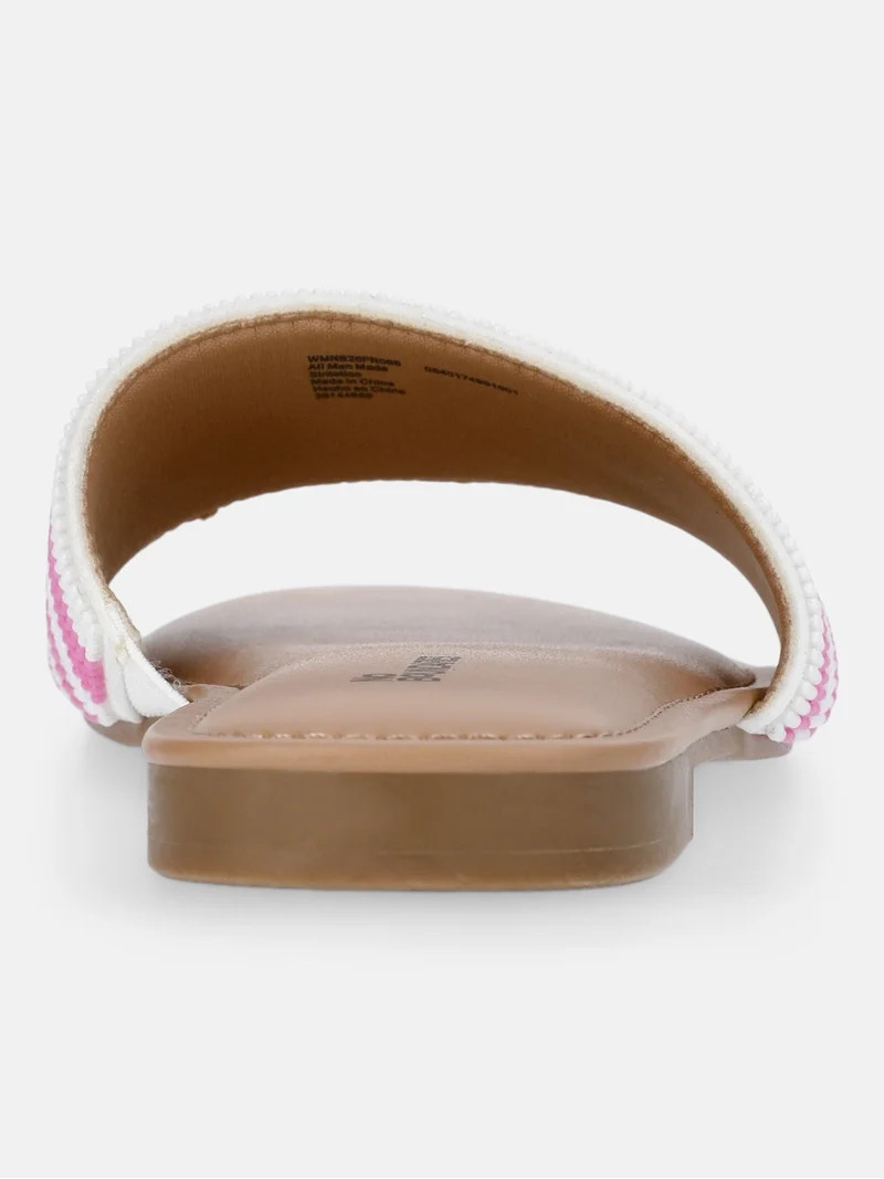 No Boundaries Women's Beaded Slide Sandals | Walmart (US)