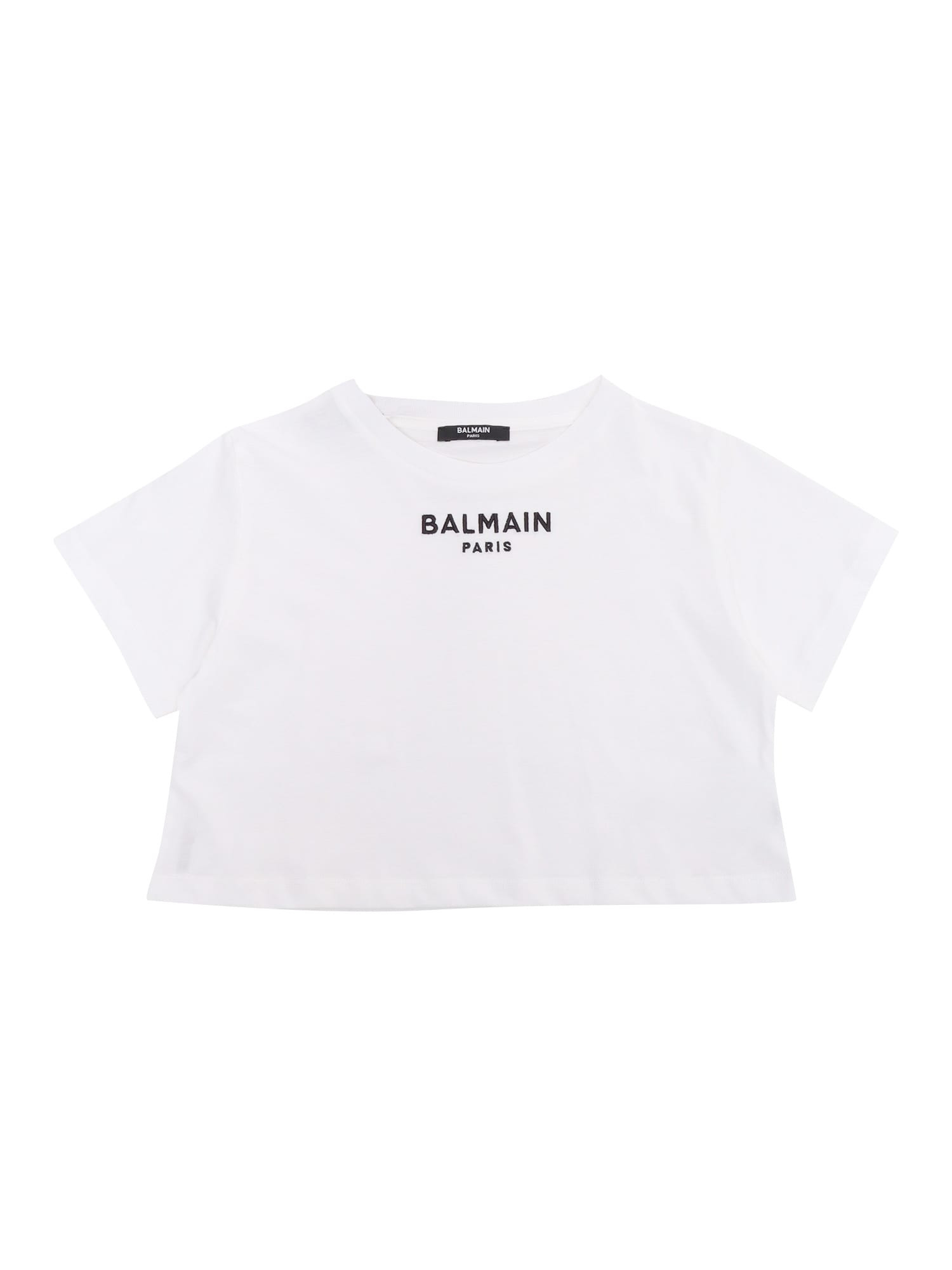 Balmain White Cropped T-shirt | Italist.com US