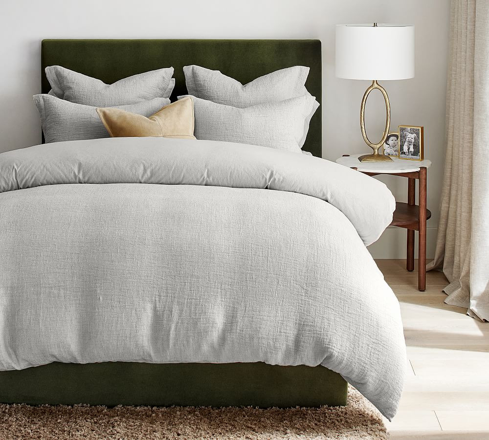 Belgian Flax Linen Waffle Duvet Cover | Pottery Barn (US)