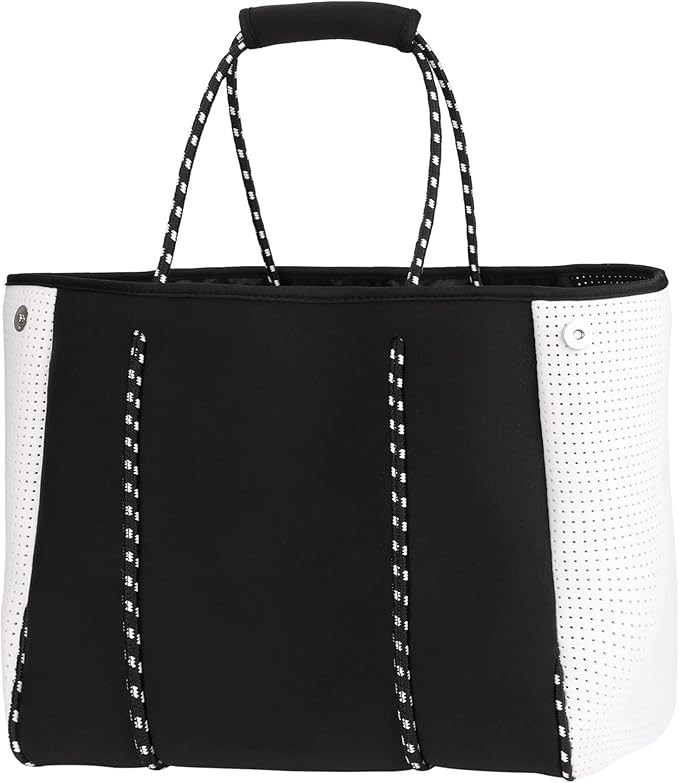 Neoprene Tote Bag Travel Beach Bag Large Pool Bag Gym Bag Handbag for Women Men | Amazon (US)