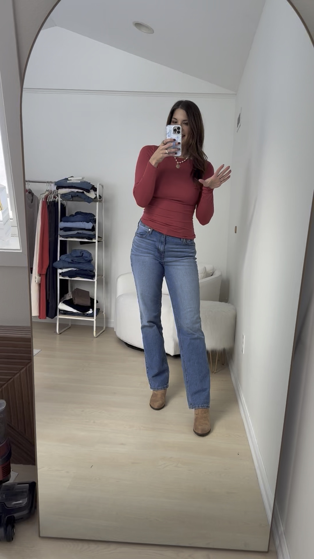 This long sleeve top is a 10/10! The quality is AMAZING. It’s a cashmere blend so it’s insanely soft! A must- have basic! 

Amazon finds, long length jeans, studded jeans, booties, casual outfits, comfy outfits, long sleeve top, long length pants, tall girl approved, Stang and Co

#LTKSeasonal #LTKHoliday #LTKTall