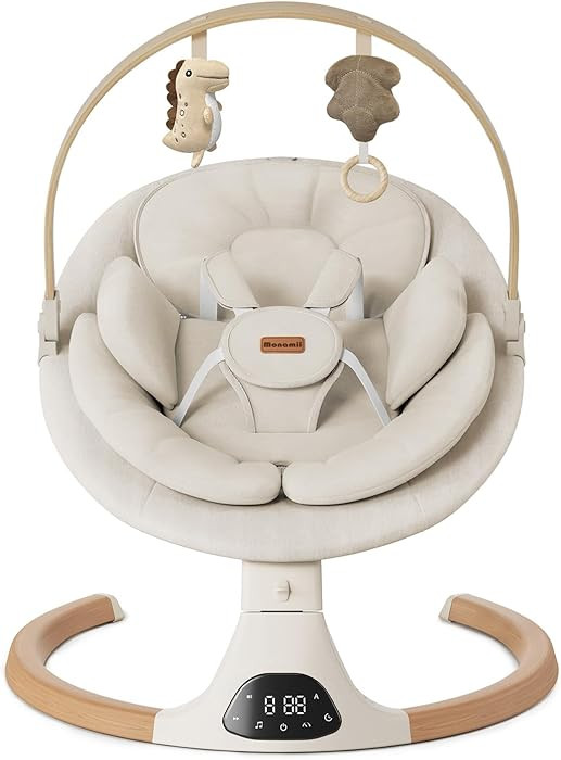Baby Swings for Infants, Monamii Baby Swing, Bluetooth Infant Swing with Music Speaker, 5 Speeds ... | Amazon (US)