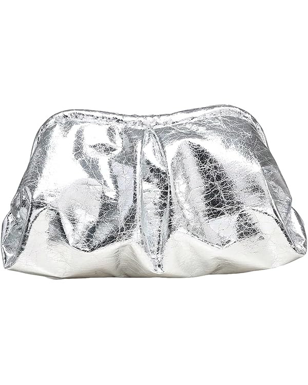 Verdusa Women's PU Leather Clutch Handbags Ruched Bag Purse | Amazon (US)