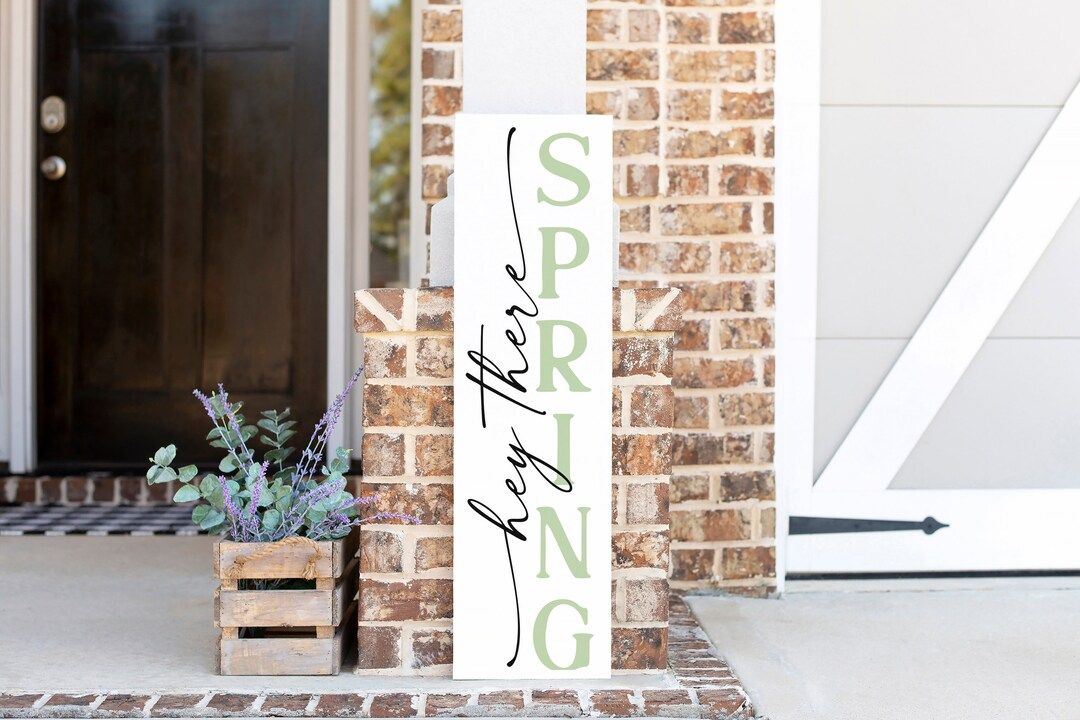 Spring Porch Sign * Welcome Porch Sign * Spring Porch Decor * Hello Spring Front Porch Leaner * O... | Etsy (US)