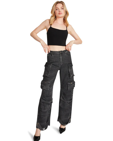 BRODY PANT BLACK DENIM | Steve Madden (US)