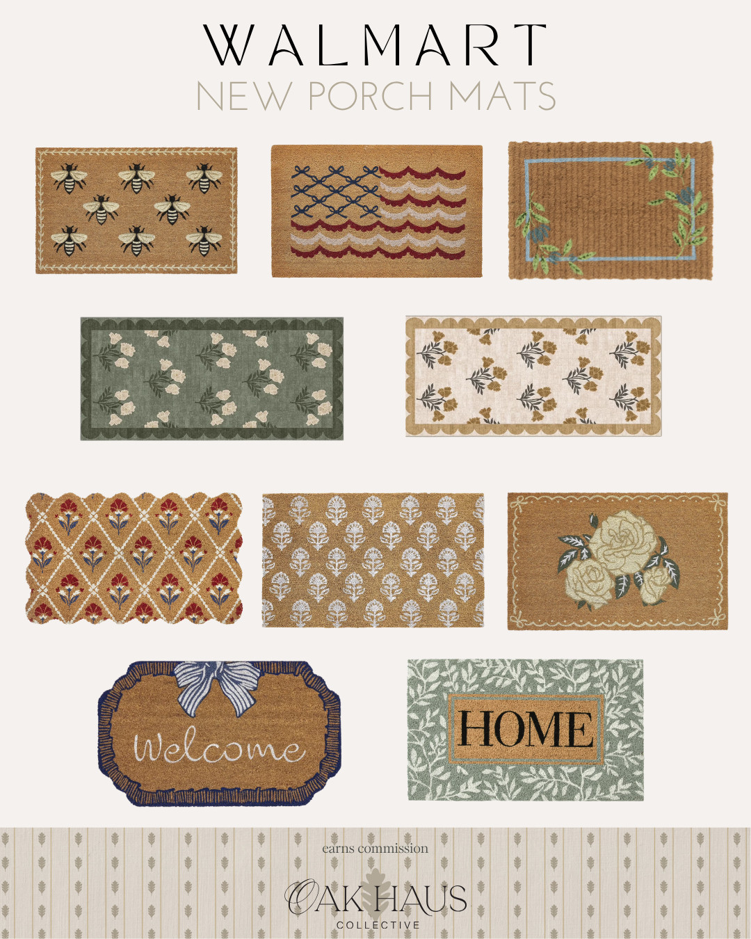 Walmart porch mats, affordable mat, outdoor porch mat, welcome mat, coir mat, summer porch, summer porch mat, walmart outdoor mat 

 #LTKmomlife #LTKHome