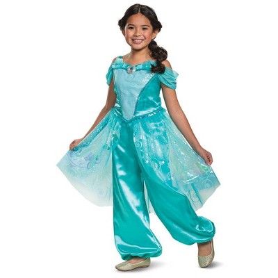 Kids' Deluxe Disney Princess Jasmine Halloween Costume Jumpsuit | Target
