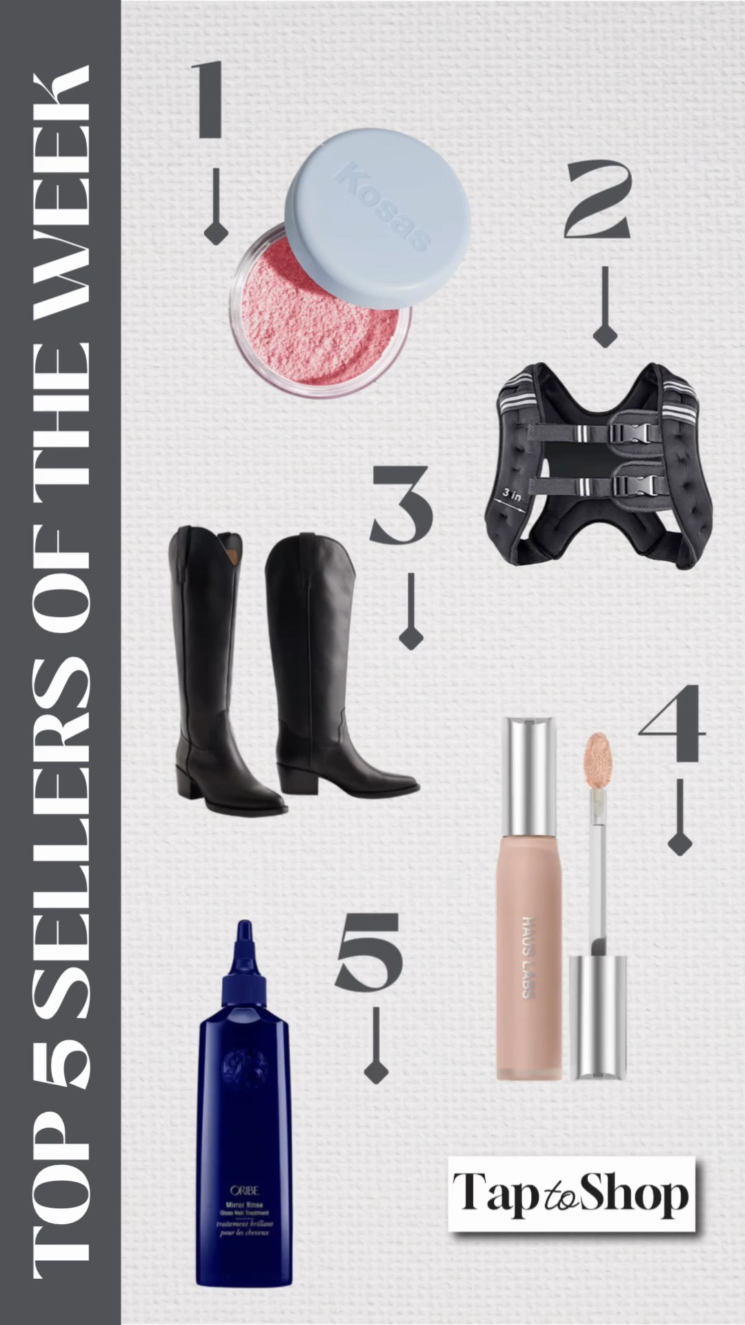 Top sellers, most purchased, most loved, setting powder,kosas, best setting powder, translucent powder, lightweight, setting powder, weighted, vest, Best, weighted vest, cowboy boots, leather boots, Quinn‘s boots, quince, concealer, best concealer, lightweight, concealer,haus labs, haus labs concealer, oribe, hair, treatment, hair, conditioner, glossy treatment, gloss, treatment, ￼

#LTKOver40 #LTKBeauty