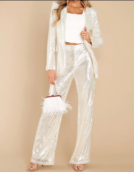 For the bride who loves bling!

Red Dress Boutique | sequins | jumpsuit | bride | bride to be | sparkle | feather purse | getting married | engaged | bridal inspo | outfit for  bride | bachelorette | sequin blazer | party | rehearsal dinner 

#LTKwedding #LTKstyletip #LTKunder50