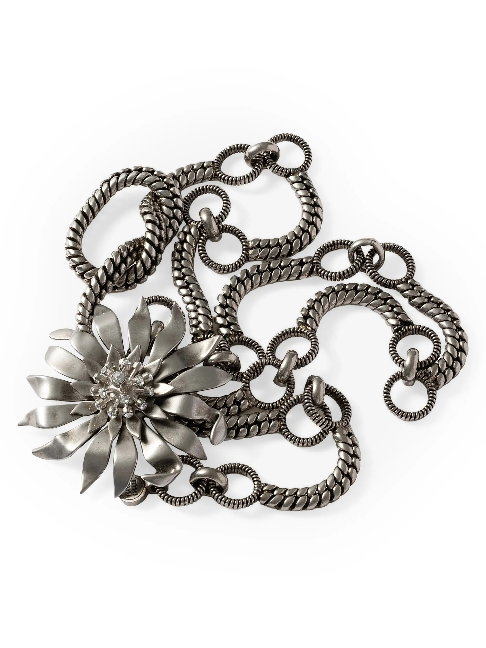 Miu Miu Metal Belt with Crystals | Saks Fifth Avenue | Saks Fifth Avenue