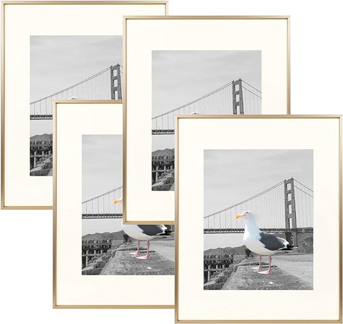 Frametory, Set of 4, 16x20 Metal Picture Frame Collection, Aluminum Photo Frame with Ivory Color ... | Amazon (US)