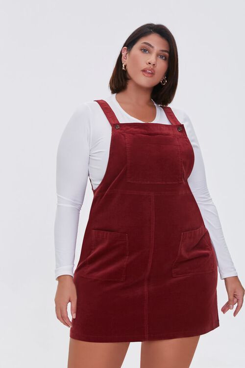 Plus Size Corduroy Overall Dress | Forever 21 | Forever 21 (US)