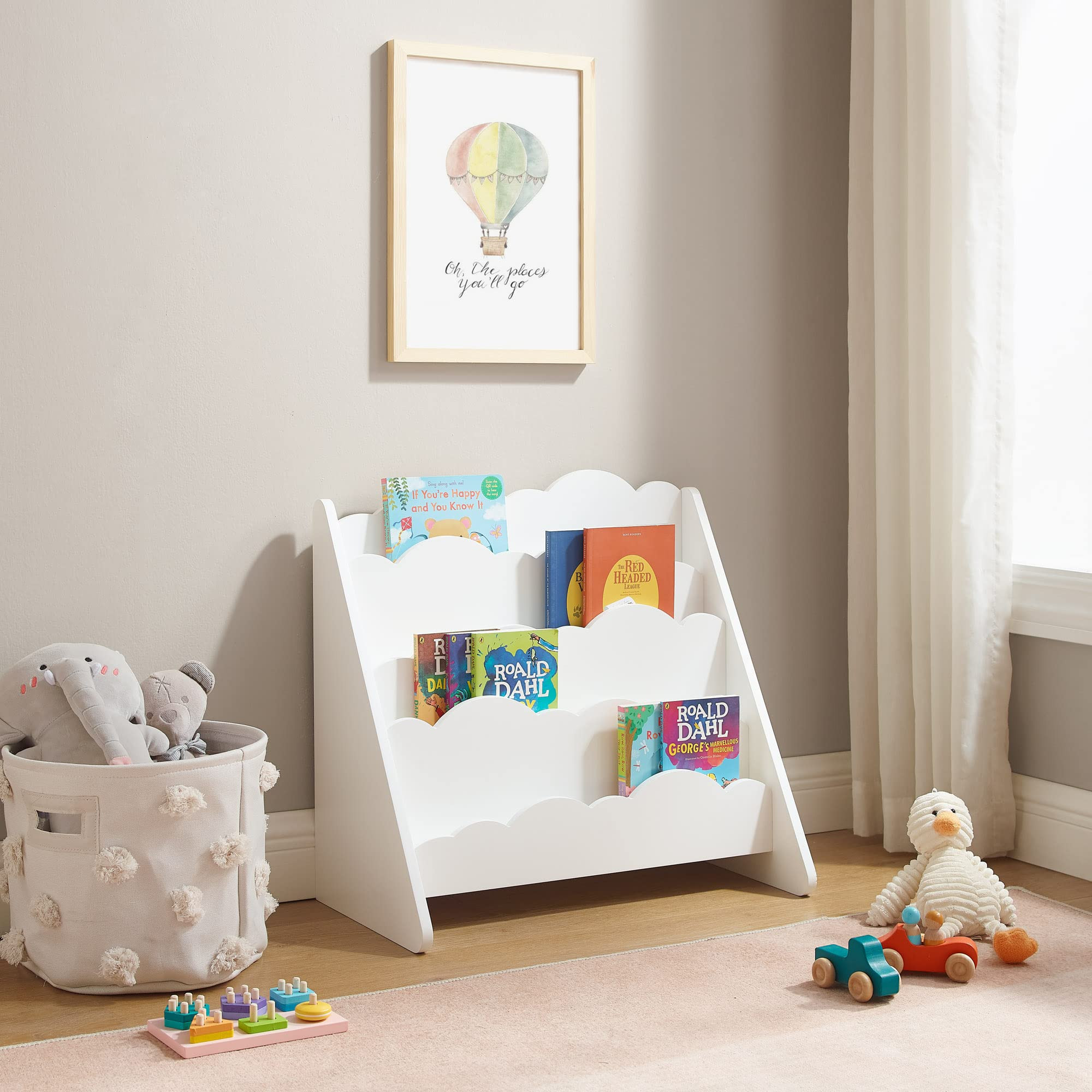 Walker Edison Waverly Modern Cloud-Shape Child's Bookcase, 23 Inch, White | Amazon (US)