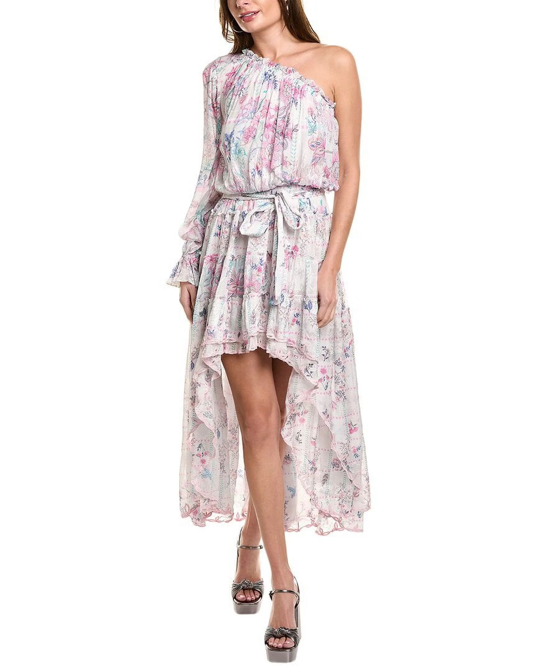 Hemant & Nandita womens  One-Shoulder Maxi Dress, S, White | Walmart (US)