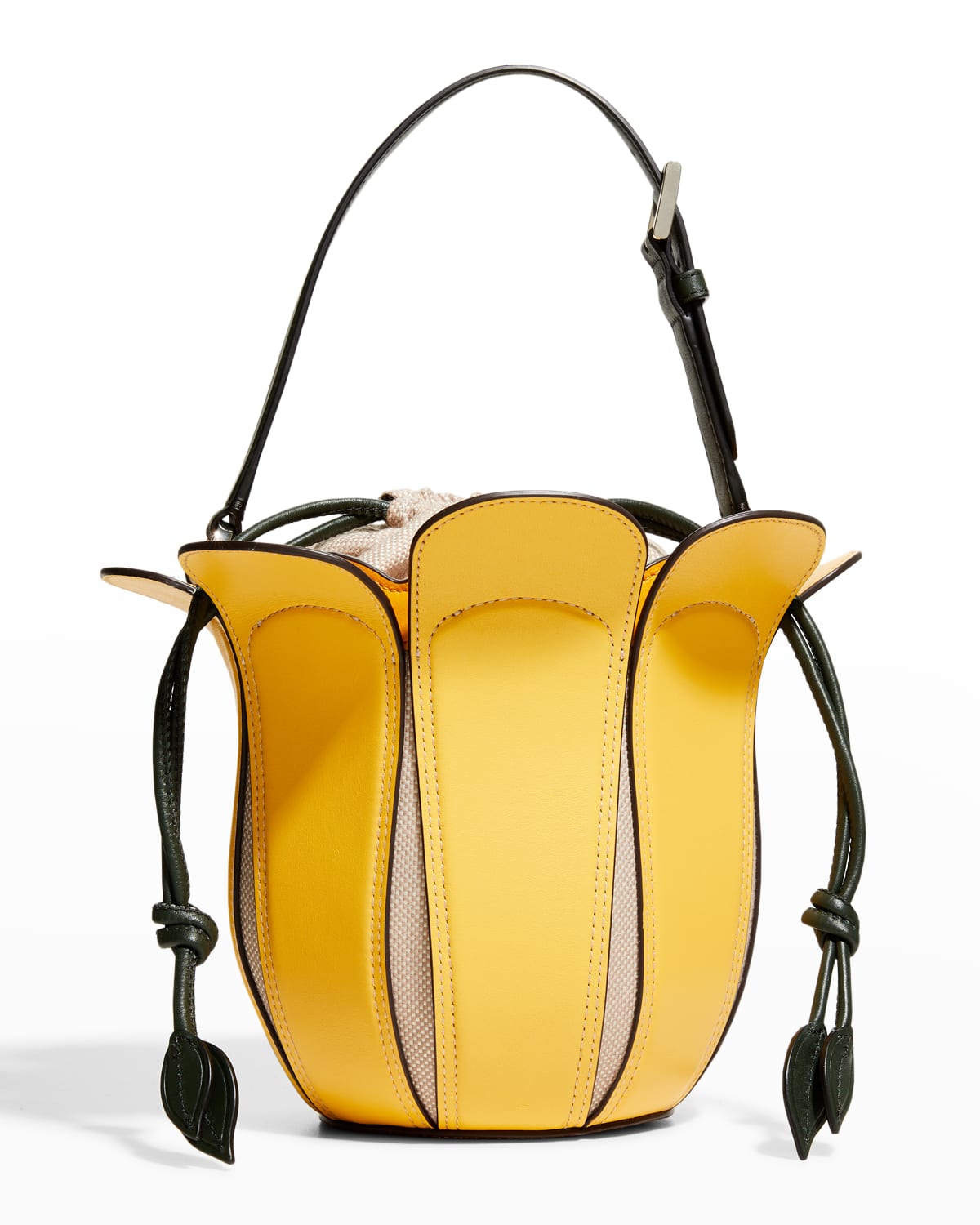 medium petal leather bucket bag | Neiman Marcus