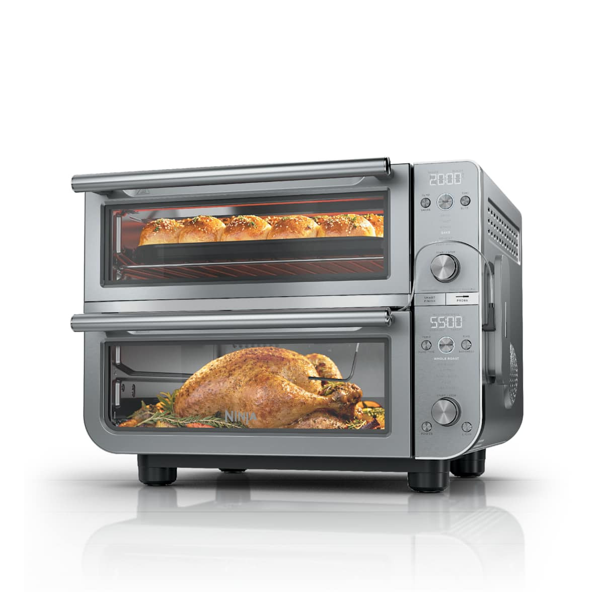 Ninja Double Oven Pro Cook Countertop Oven and Air Fryer in Silver | DCT871 | SharkNinja | SharkNinja