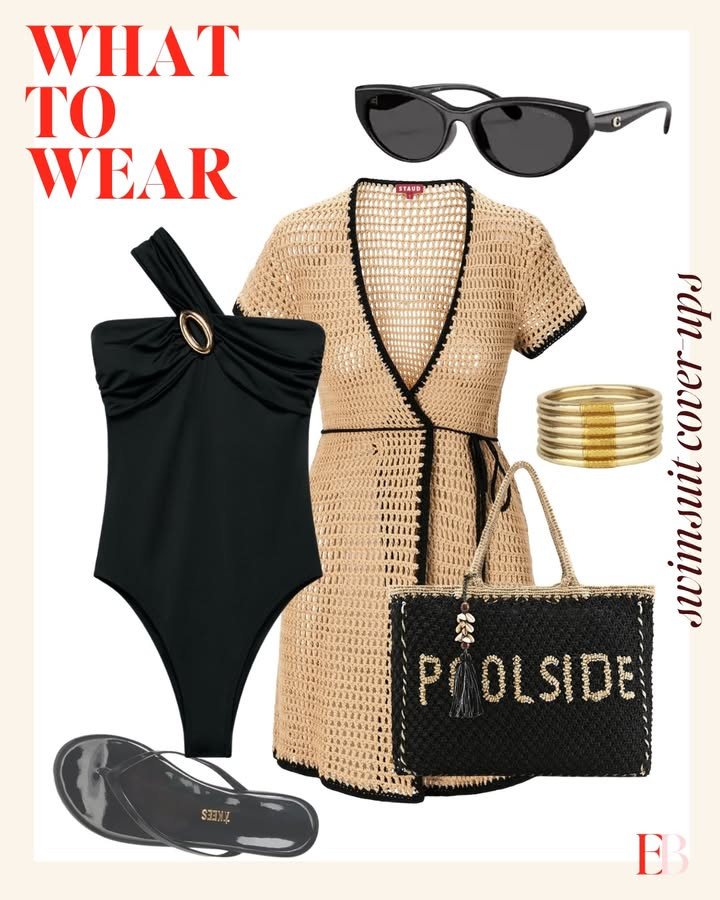 Pool days deserve a real outfit. Not an afterthought. This is the swim + cover up edit your summer has been waiting for.

This poolside bag is on sale!!  

 