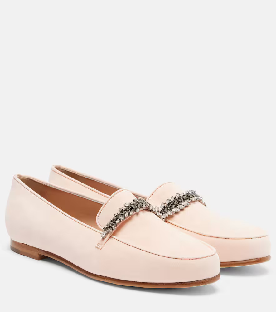 Manolo Blahnik Pisufa embellished suede loafers | Mytheresa (UK)