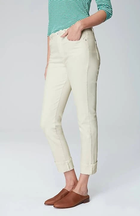 High-Rise Straight-Leg Cuffed Jeans | J. Jill