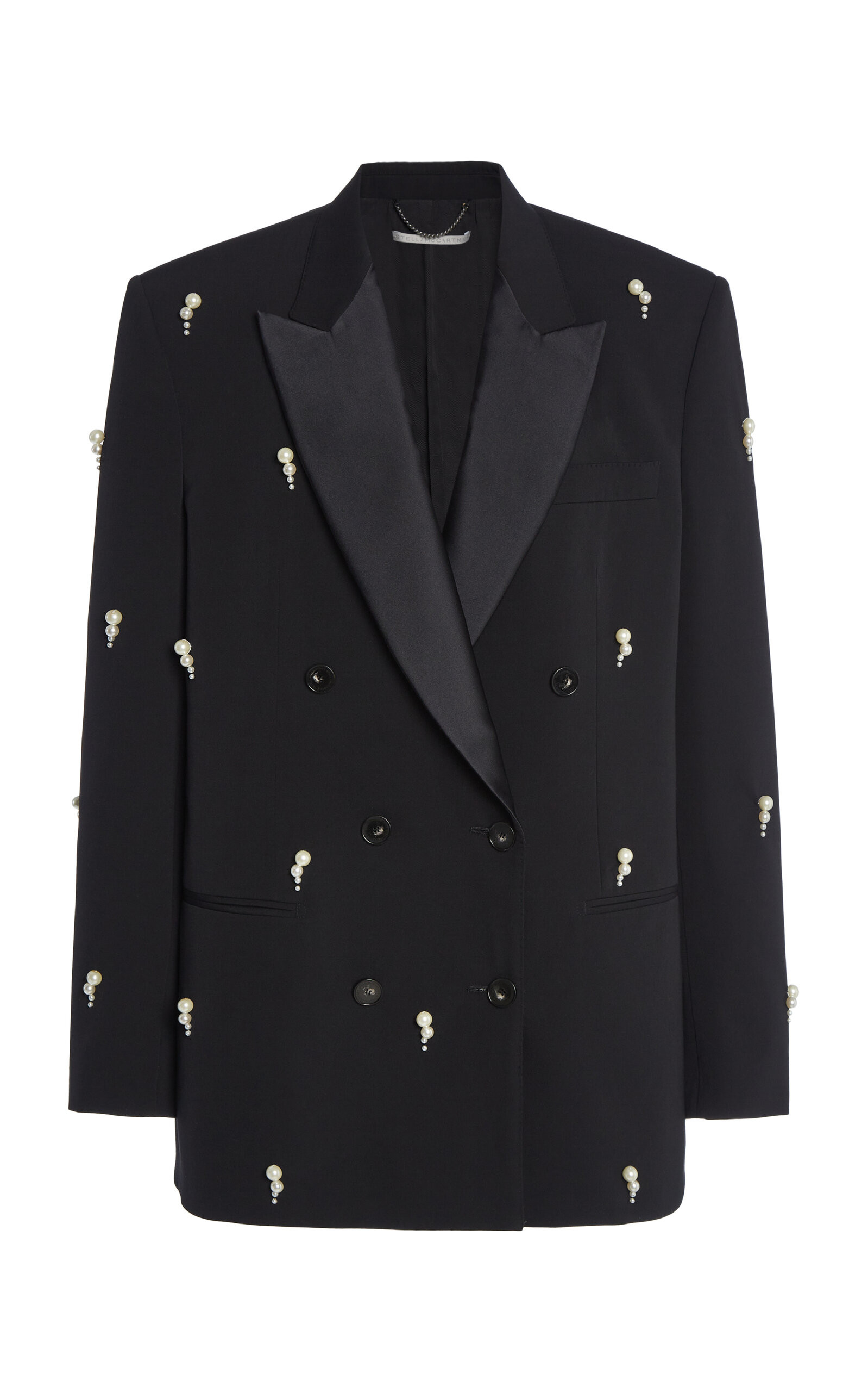 Pearl-Embellished Wool Blazer Jacket | Moda Operandi (Global)