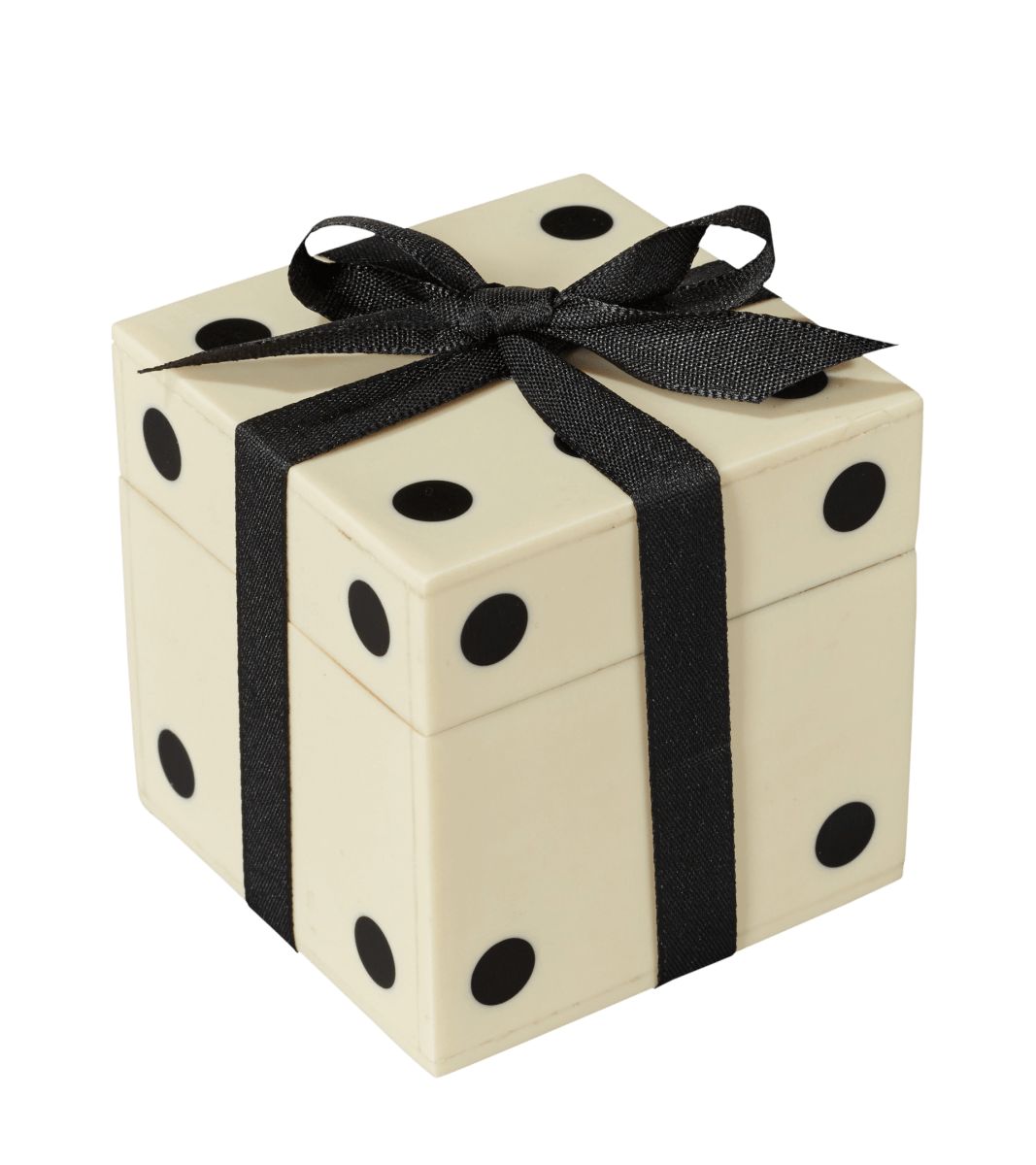 Dice Box and Six Dice - White | OKA US