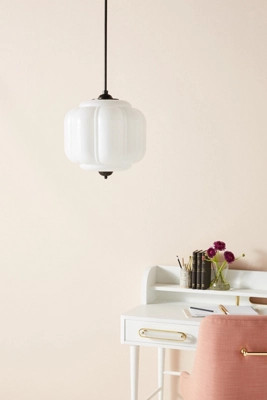 Eloise Scallop Milk Glass Pendant Ceiling Light | Anthropologie (US)