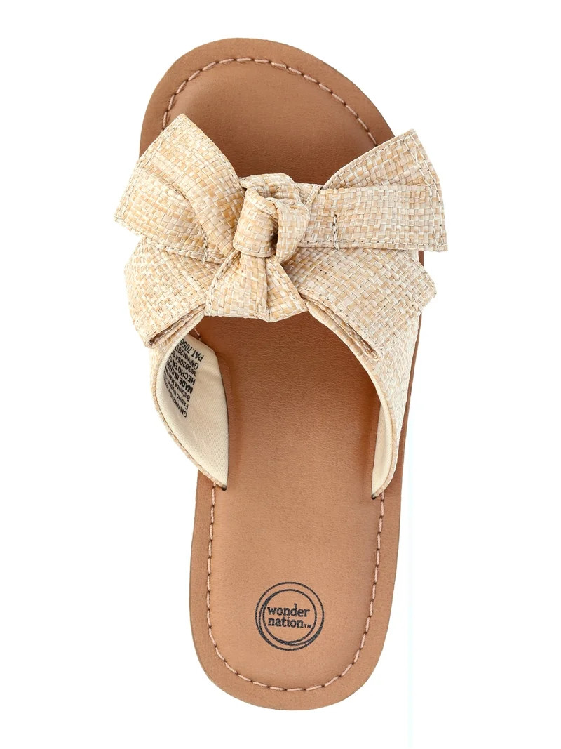Wonder Nation Little Girls and Big Girls Mommy & Me Flat Sandals | Walmart (US)