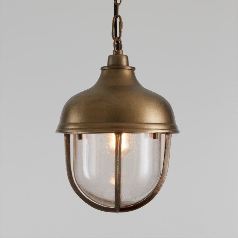 North Small Brass Cage Pendant Light by Leanne Ford + Reviews | Crate & Barrel | Crate & Barrel