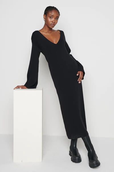 Abriana V-Neck Knit Dress | Pretty Lavish (UK)