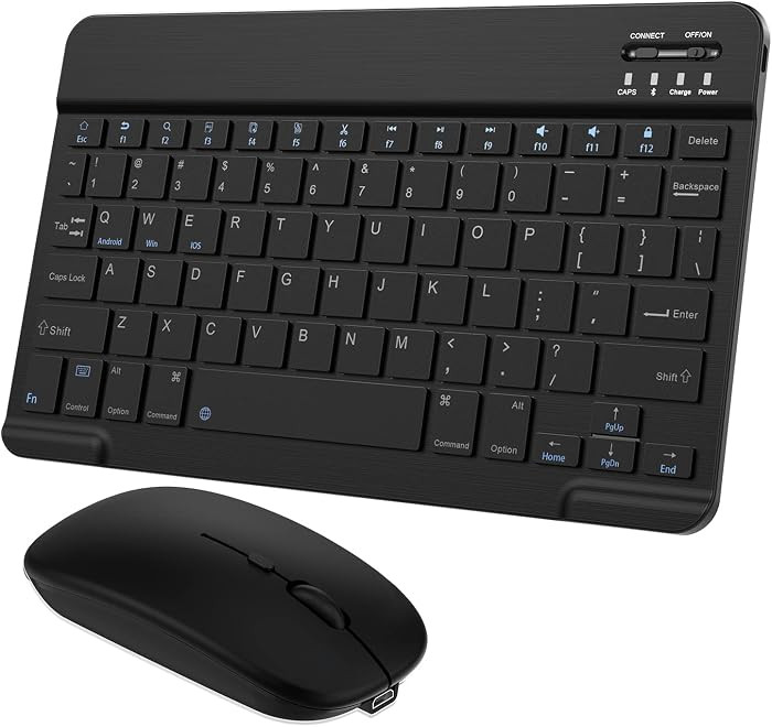 Ultra-Slim Small Bluetooth Keyboard and Mouse Combo Portable Rechargeable Wireless Keyboard for A... | Amazon (US)