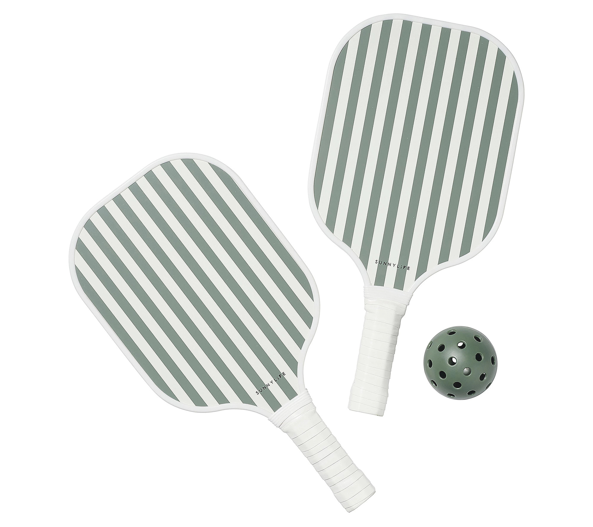 SUNNYLiFE The Vacay Olive Pickleball Paddles & Ball Set | QVC