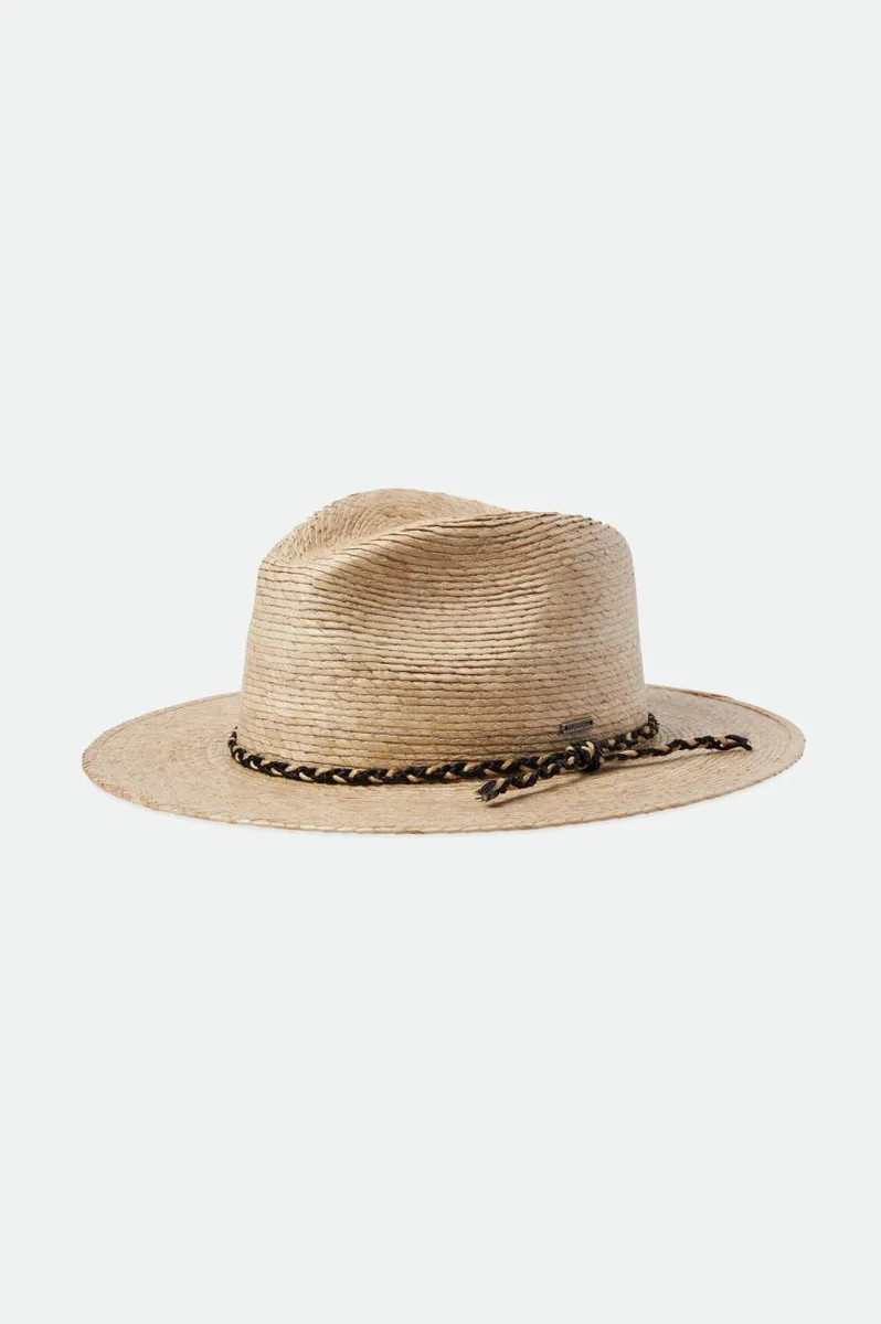 Messer Western Straw Fedora - Natural | Brixton